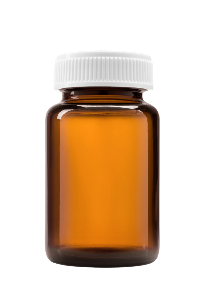 supplements Glass bottles packing